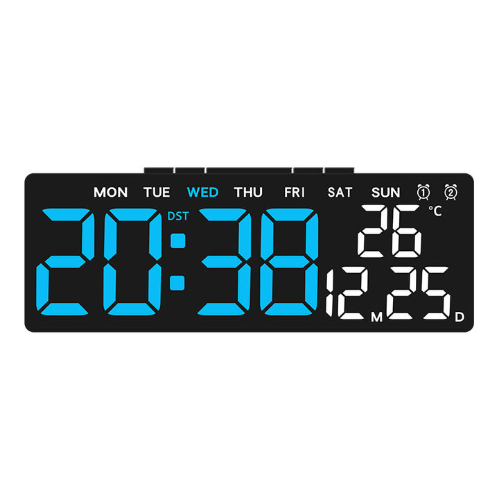 Digital multifunction alarm clock with large display