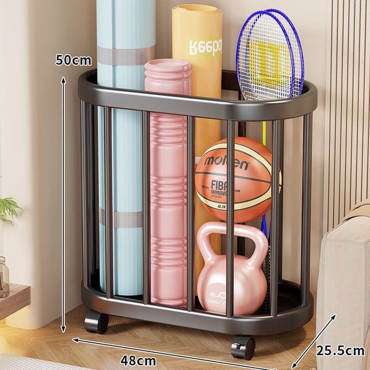 Vertical Rolling Sports Gear Organizer Rack