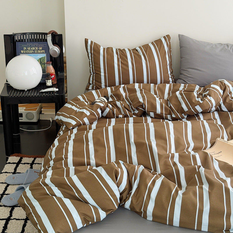 Decorative Luxurious Striped Duvet Cover Set Avarnia