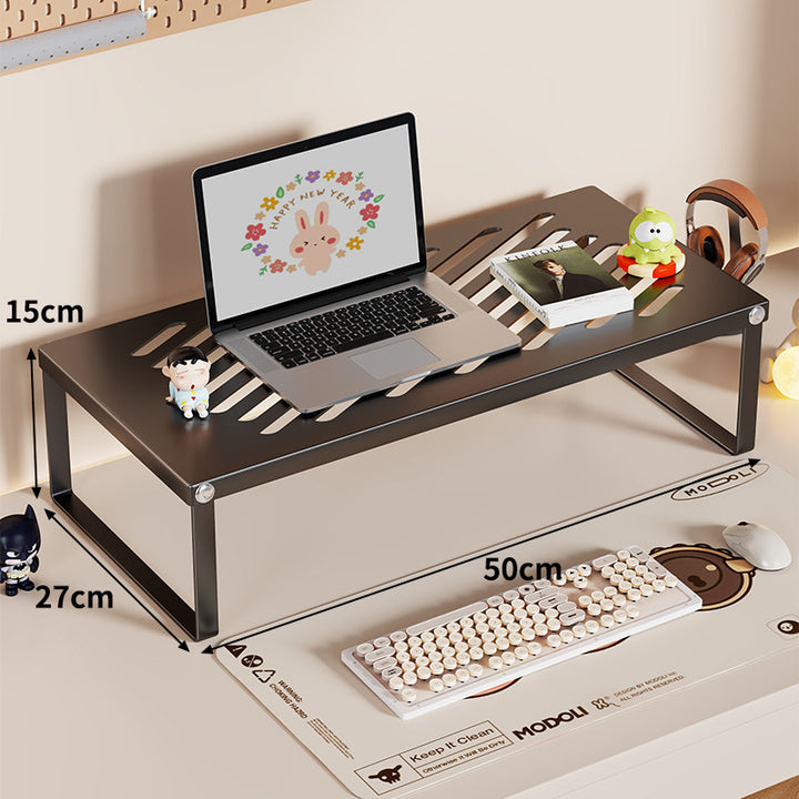 Ergonomic Ventilated Metal Laptop Riser with Under-Desk Storage