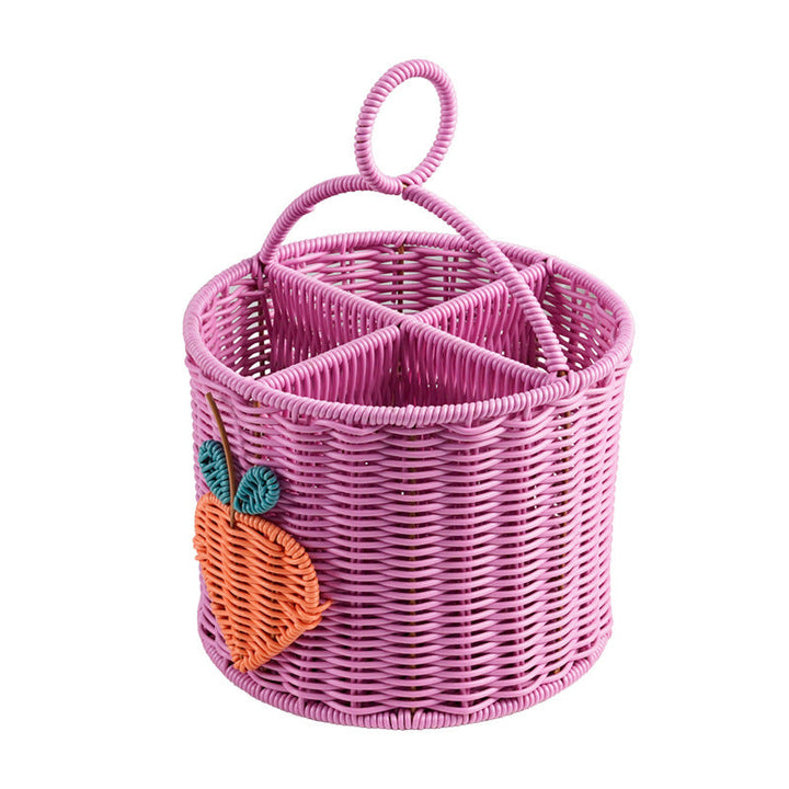 Multi-Compartment Decorative Organizer Basket