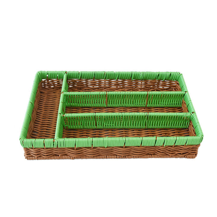 Stylish Multi-Compartment Woven Storage Organizer
