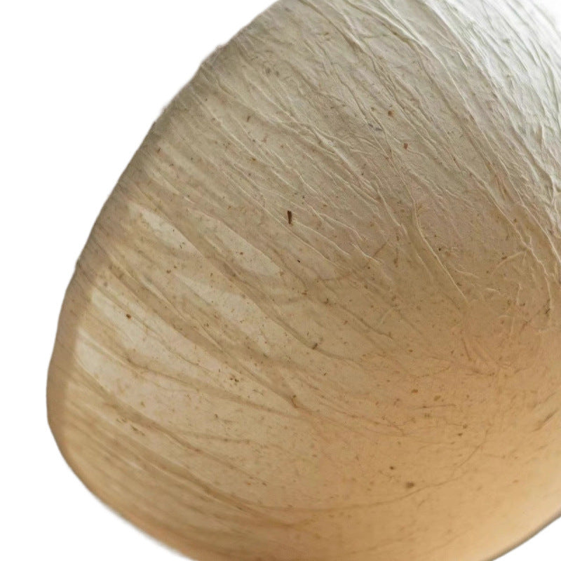 Artistic table lamp with natural wood base