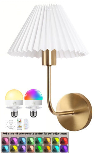 Decorative Pleated Shade Wall Lamp