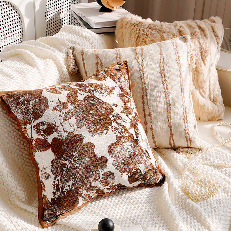 Decorative Floral-Inspired Accent Pillow