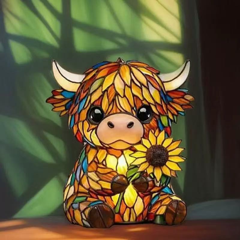 Decorative animal night lamp in ox design
