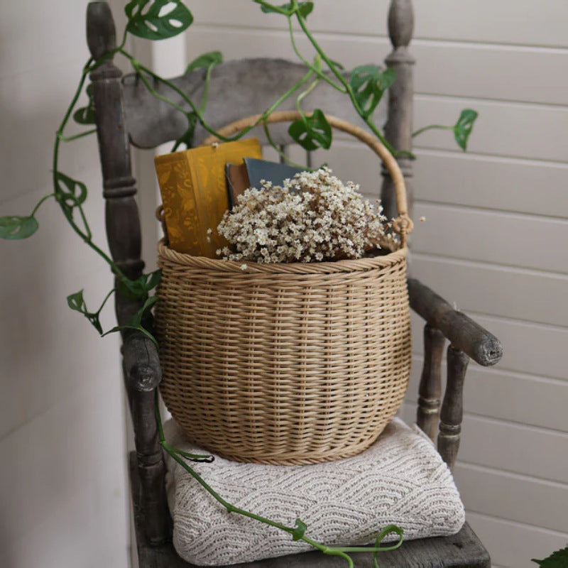 Multifunctional braided storage basket