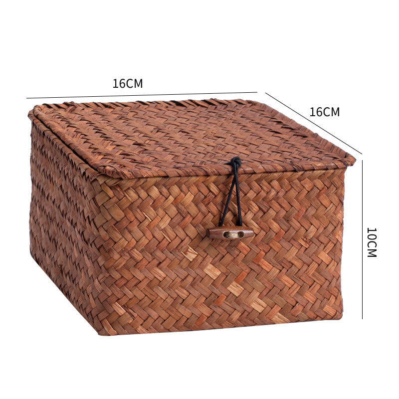 Handcrafted Rectangular Woven Storage Container