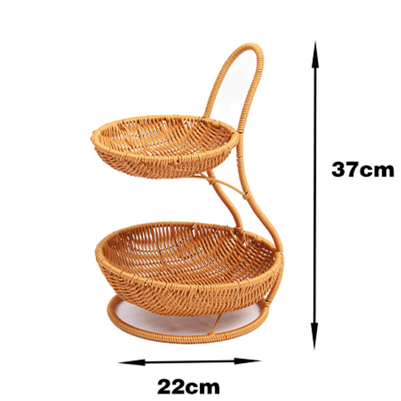 Decorative Tiered Wicker Fruit