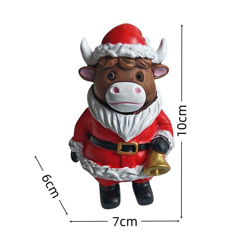 Christmas decoration figure in Highlands cattle design