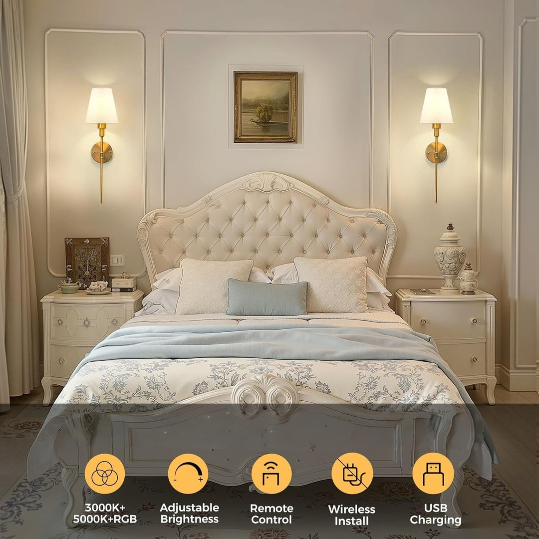 Modern elegant wall lamps set