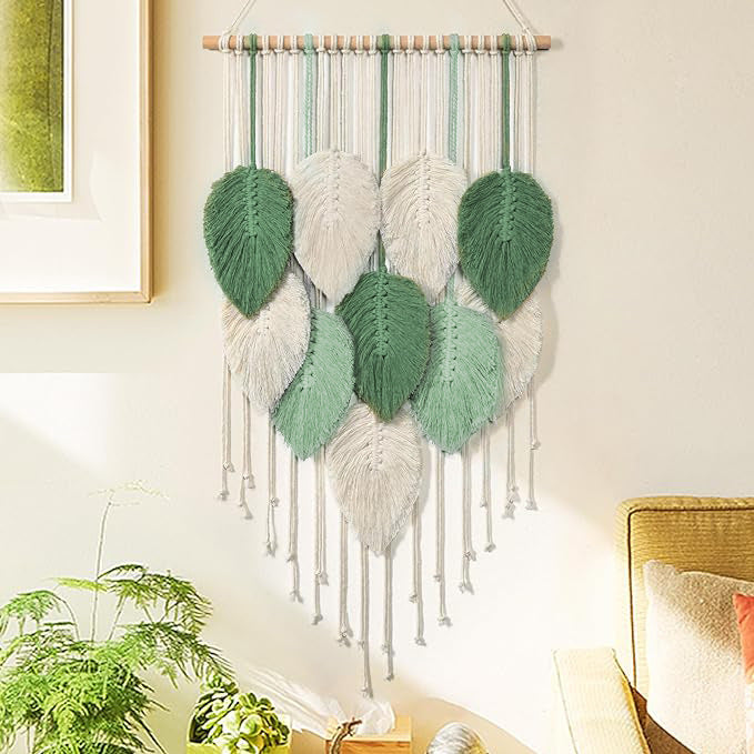 Macrame Leaf Wall Hanging Tapestry