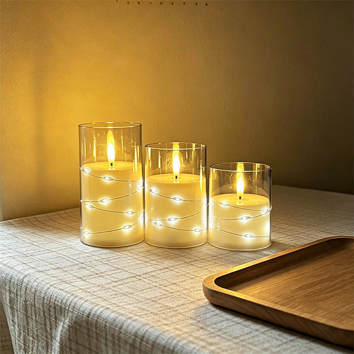 LED Scented Candle with Flame Effect