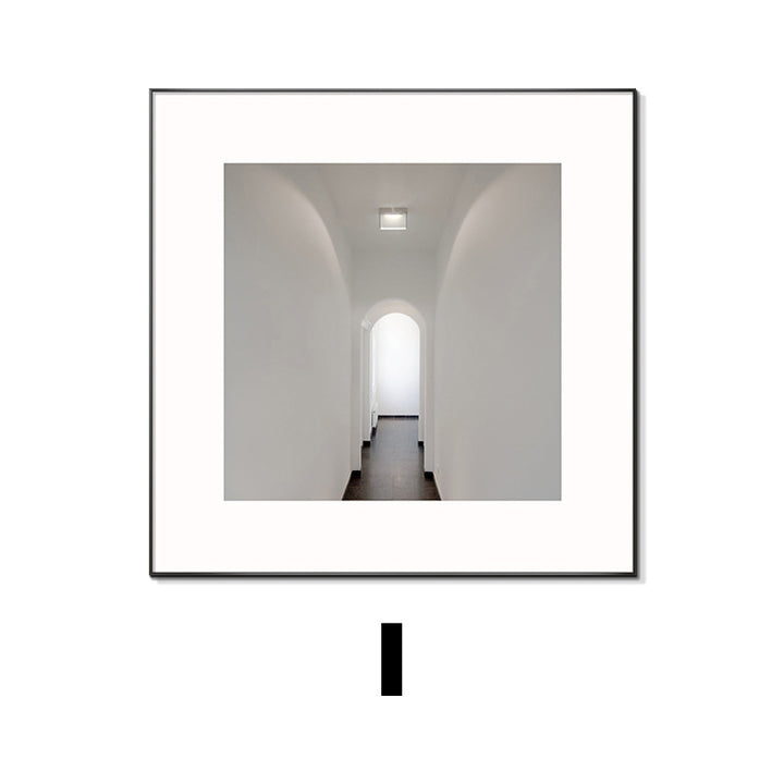 Framed Black and White Architectural Artwork