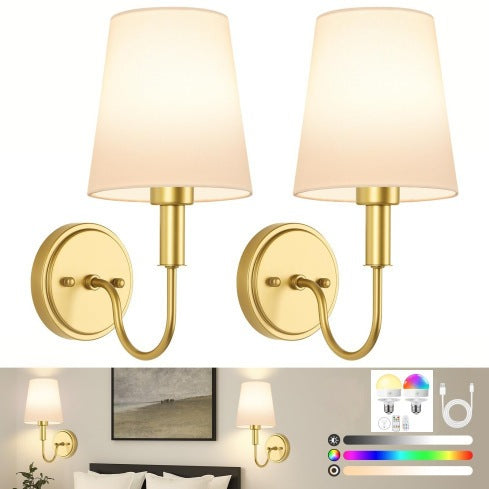 Modern pleated shade wall lamp