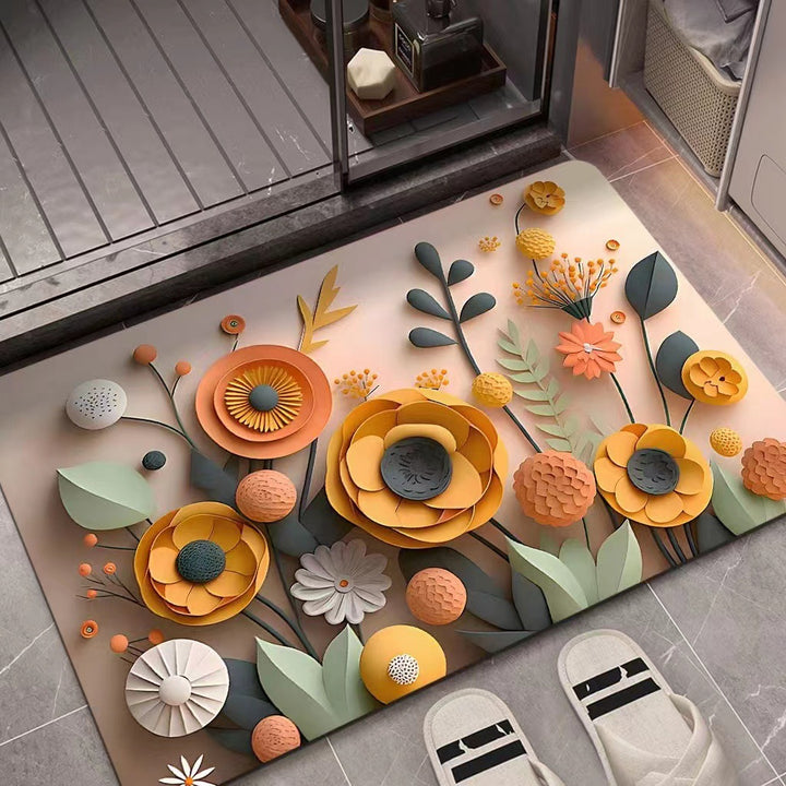 3D Textured Floral Mat
