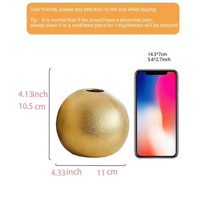 Decorative Gold Sphere Vase