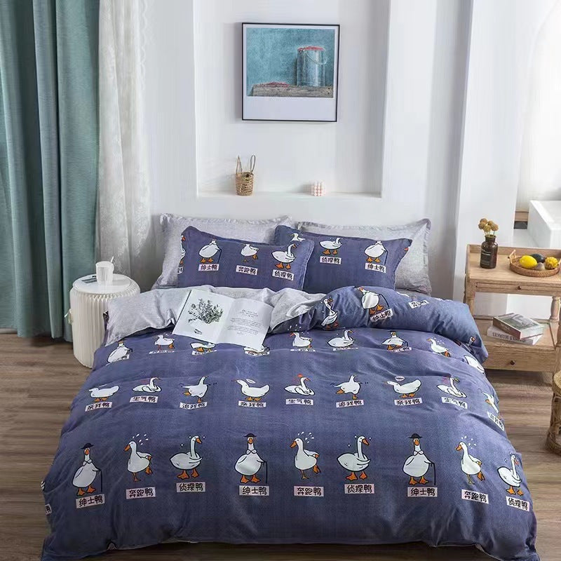 Modern Floral Pattern Duvet Cover Set