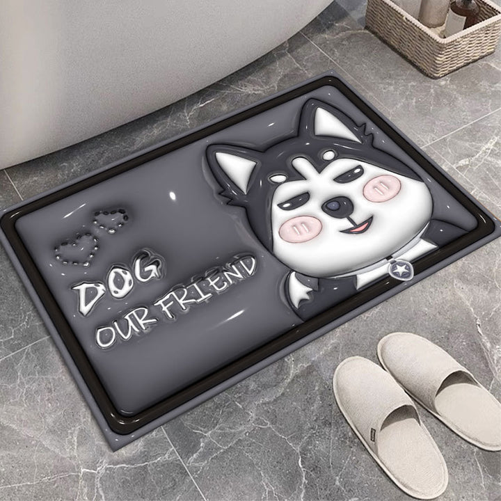 Cute Cartoon Cat Shape Bath Mat