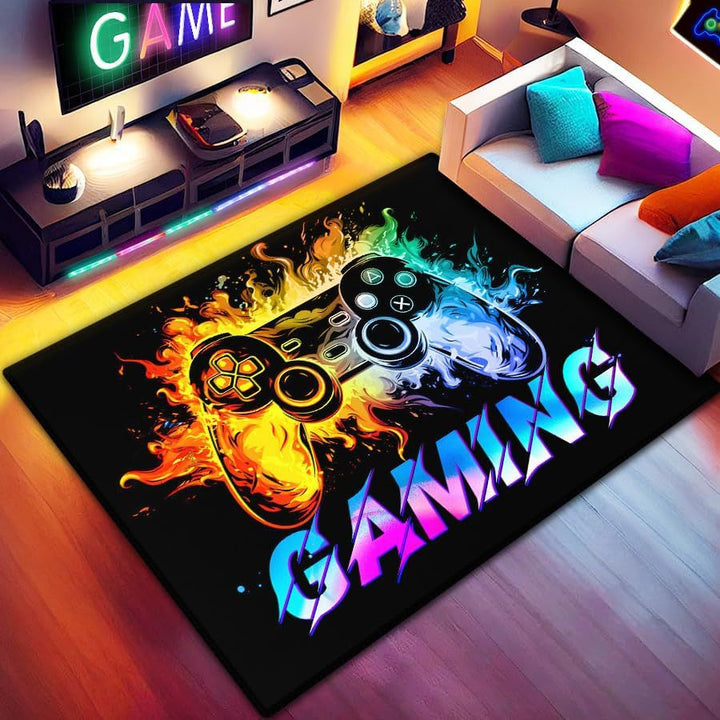 Gaming Controller-Themed Area Rug