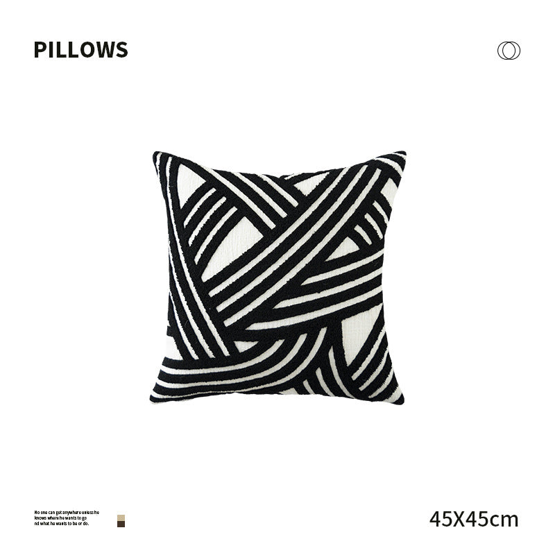 Decorative cushion with textured tuft pattern and removable cover
