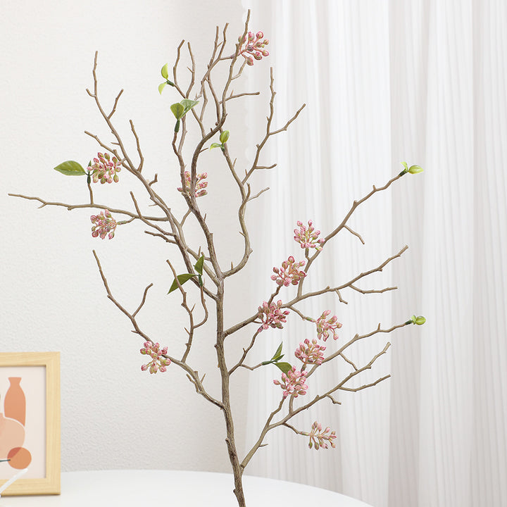 Decorative art branch with lovingly detailed flowers