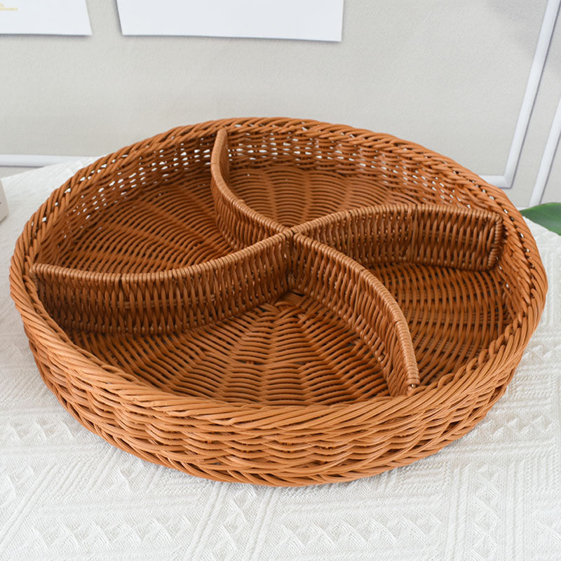 Artisan Woven Round Storage Tray