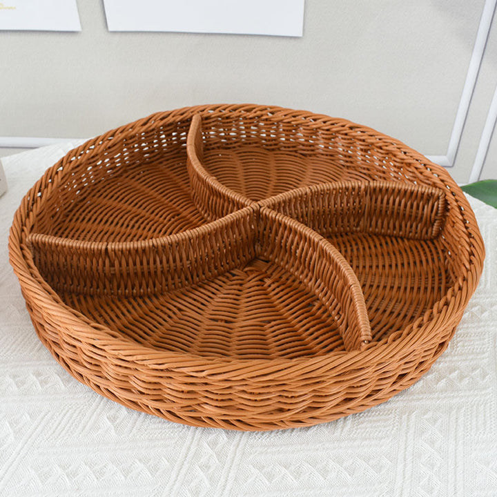 Artisan Woven Round Storage Tray