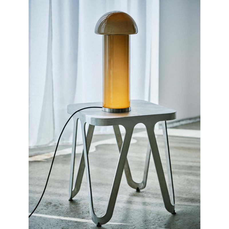 Artistic mushroom-shaped floor lamp