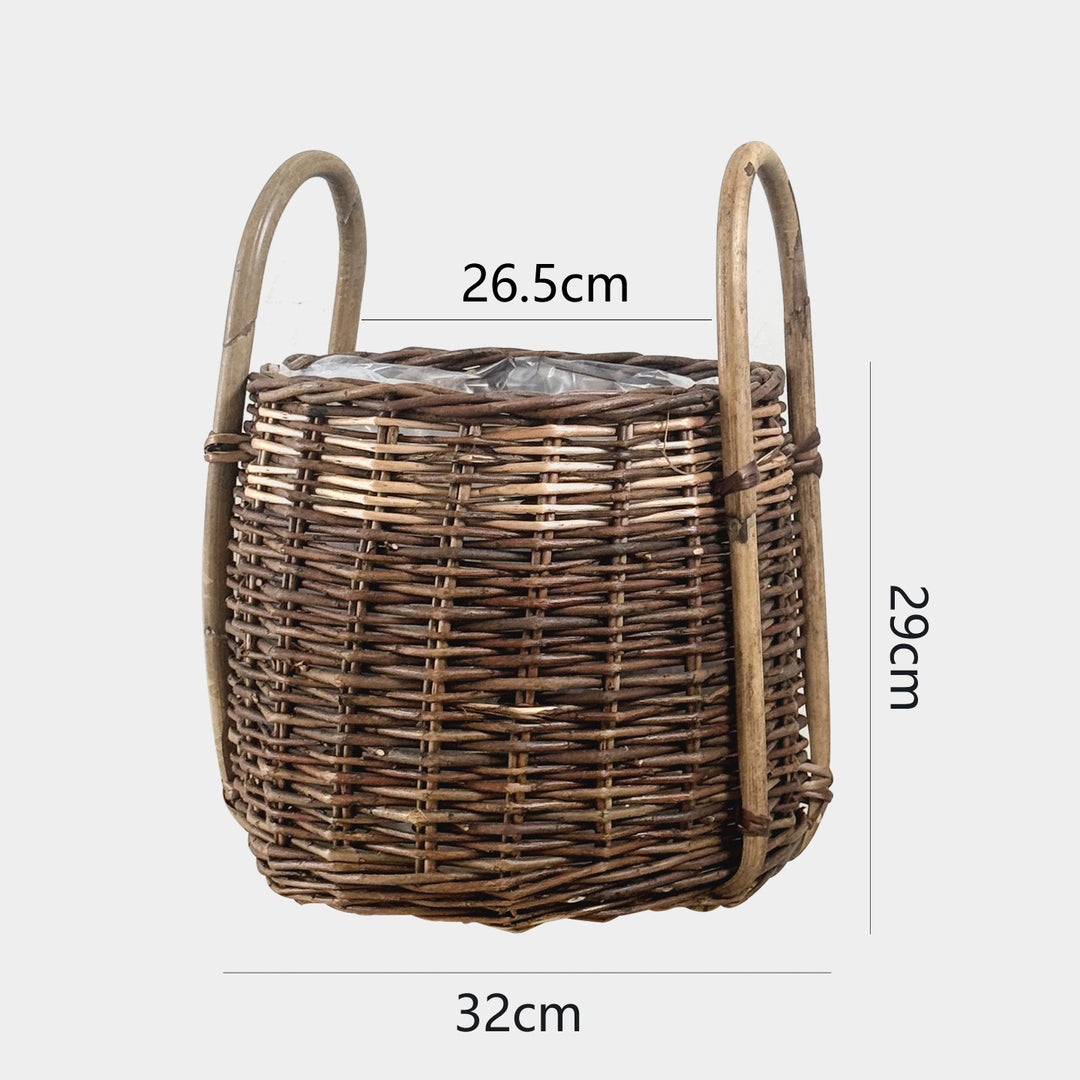 Natural woven storage basket