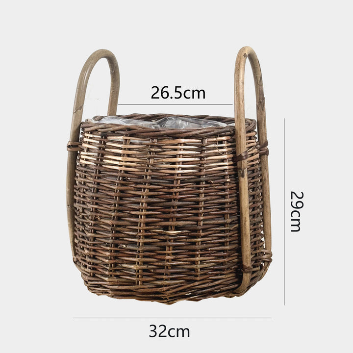 Natural woven storage basket