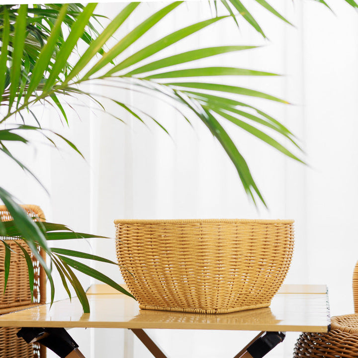 Round Decorative Woven Basket