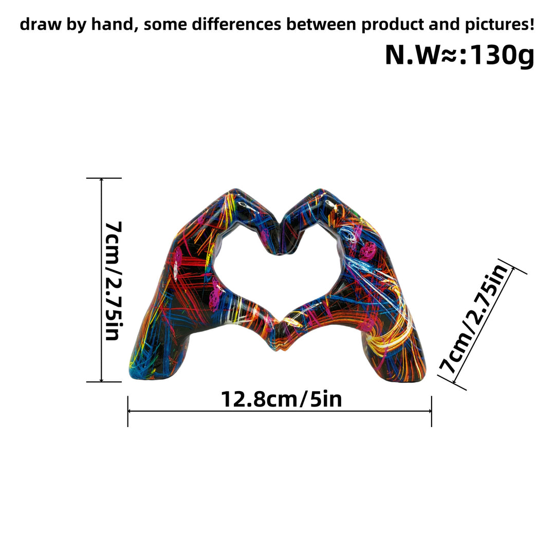 Stylish hand sculptures with colorful design