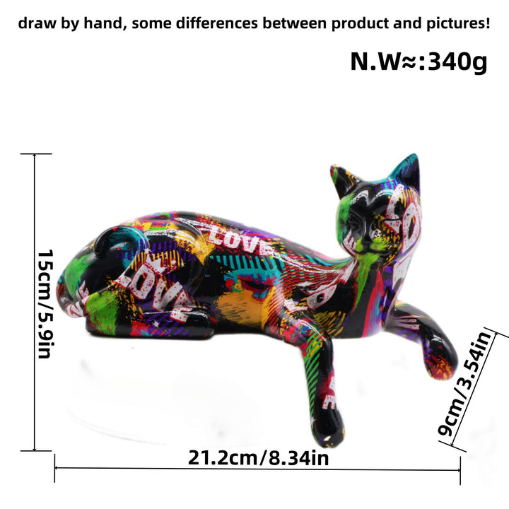 Colorful Cat Sculpture