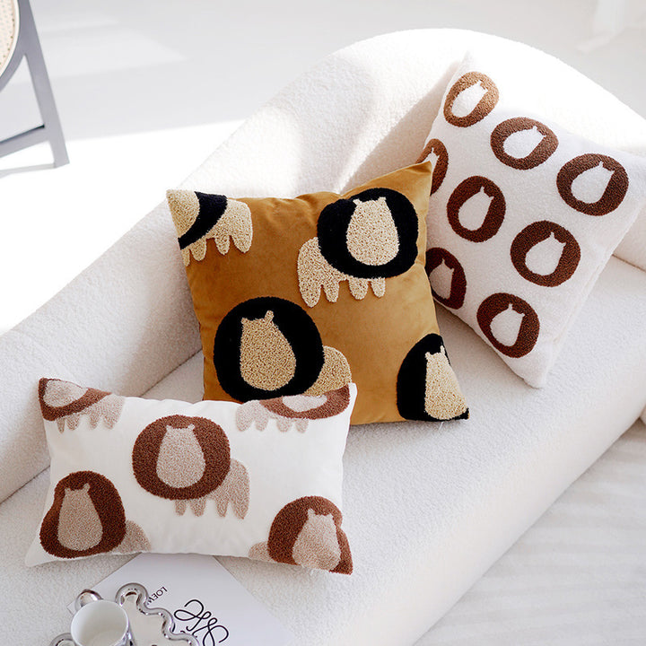 Decorative Animal Patterned Lumbar Pillow