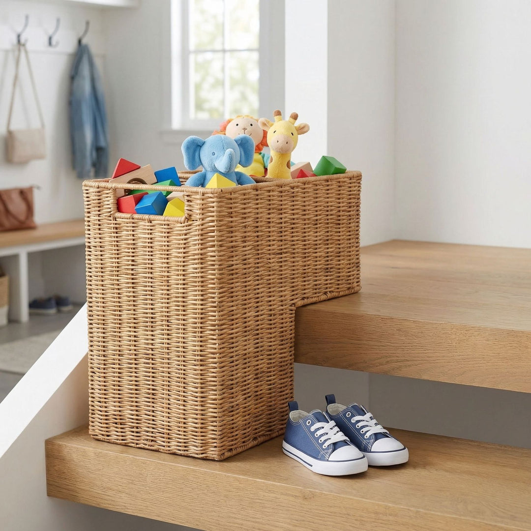 Storage basket with carrying handles