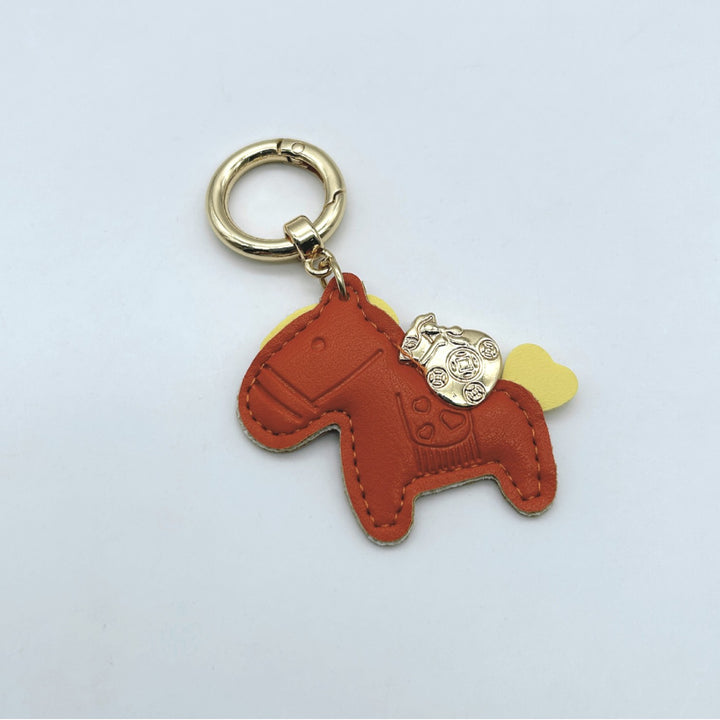 Animal-Shaped Leather Keychain