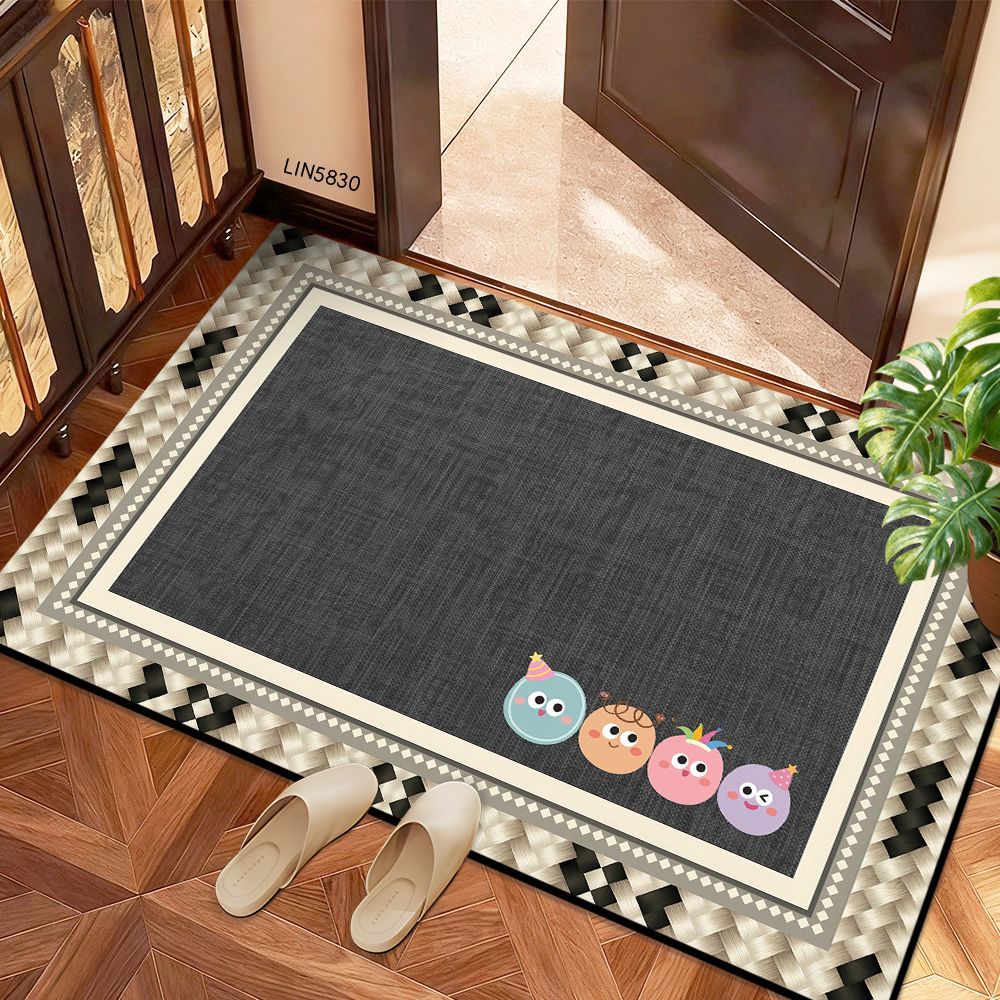 Playful Dog-Themed Indoor Welcome Mat