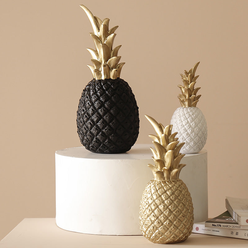 Decorative Golden Pineapple Figurine
