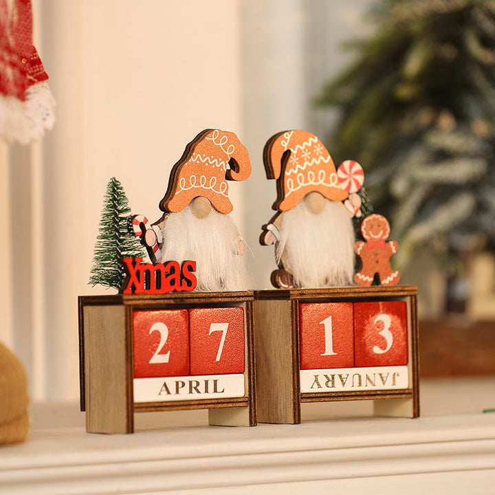 Decorative Christmas gnome with calendar