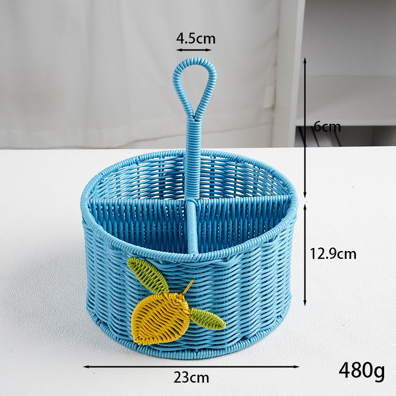 Handcrafted Woven Storage Basket with Handle