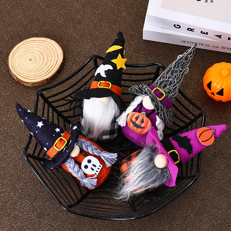 Decorative Halloween Gnome Figure