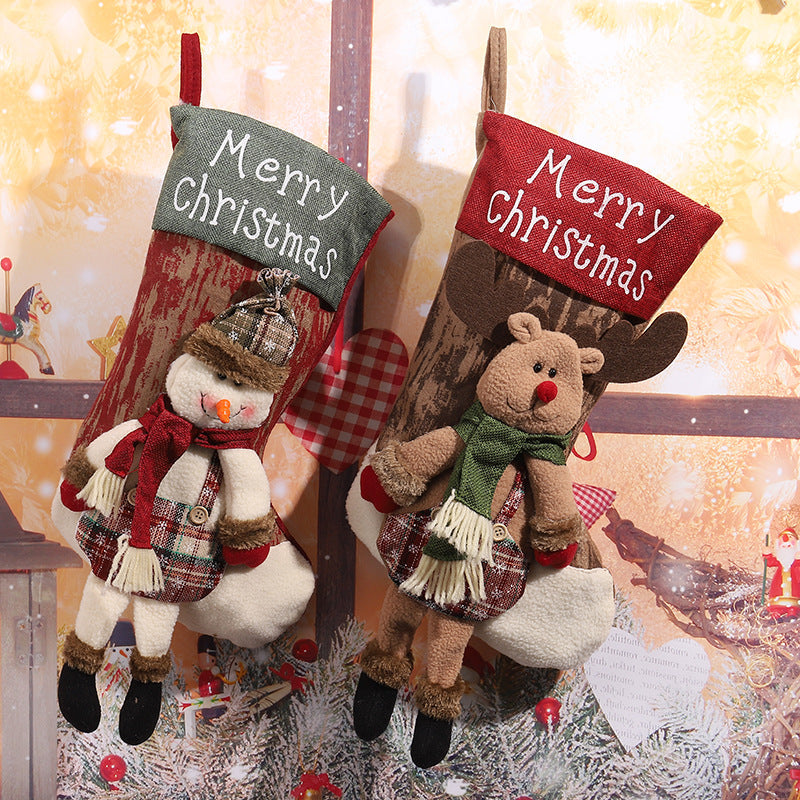 Decorative Christmas stocking in reindeer design