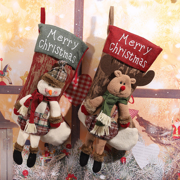 Decorative Christmas stocking in reindeer design