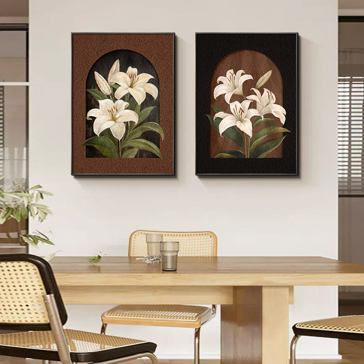 Floral Embellished Framed Wall Art