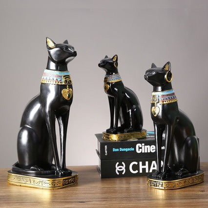 Antique Egyptian Cat Figures