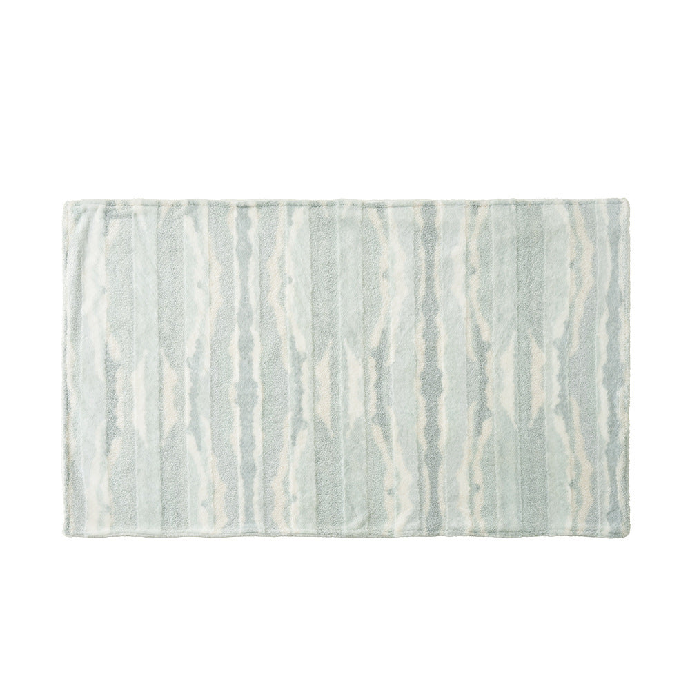 Bath mat and bathroom rug made of soft microfiber with non-slip underside