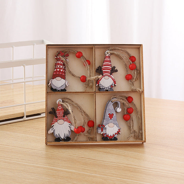 Decorative Christmas ornaments in gnome design