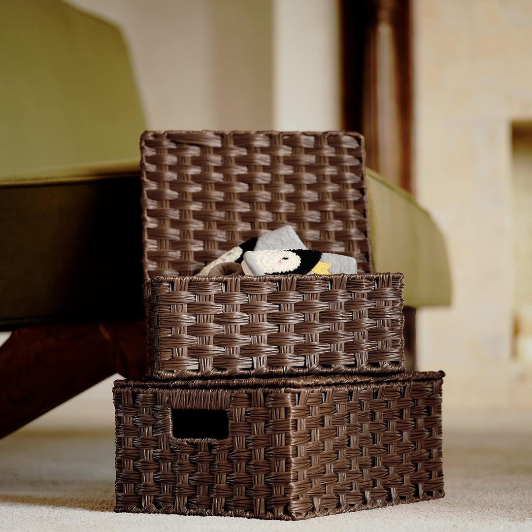 Handwoven Storage Baskets Set