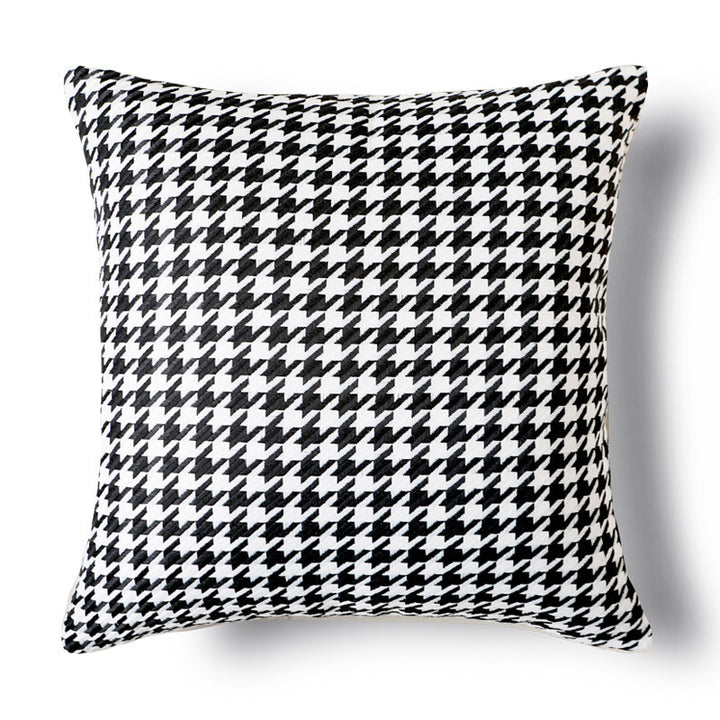 Houndstooth Pattern Decorative Accent Pillow